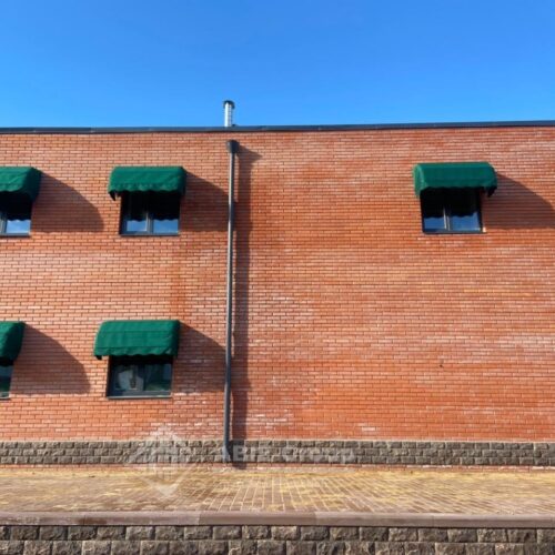 Фотографии выполненных работ компании «ABIE-GROUP» Корзинных маркиз с Австрийской тканью Sattler для продуктового рынка. г.Химки, Московской обл.